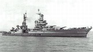 Крейсер "Indianapolis" после ремонта у острова Мар, за 3 недели до гибели.