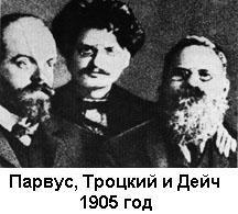Парвус, Троцкий и Дейч, 1905 г.