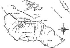 Карта острова Гуадалканал