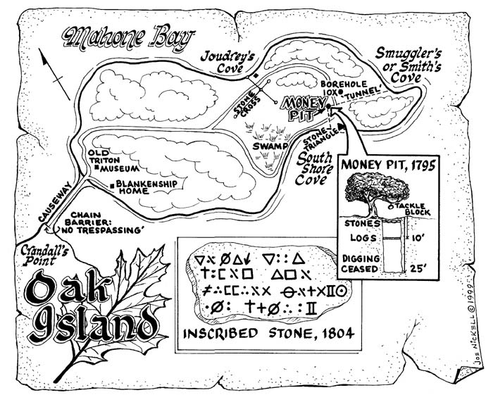 Сувенирная карта острова Оук.