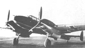 Мессершмитт Bf-110, двухместный истребитель